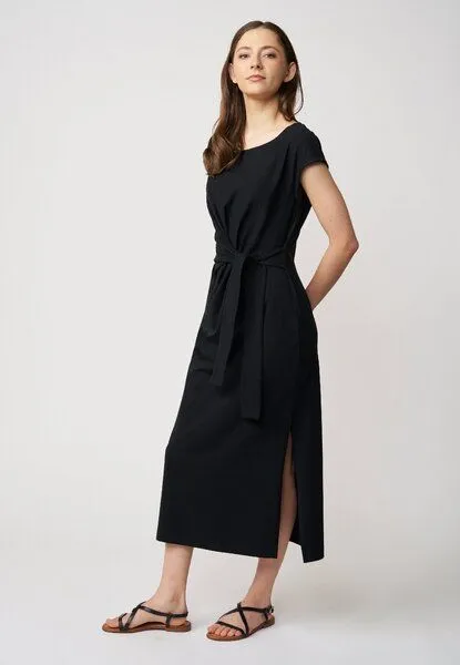 LANA Organic LANA Organic elegantes Sommerkleid, Modell Marly, Schwarz, – Produktbild 3 von 4