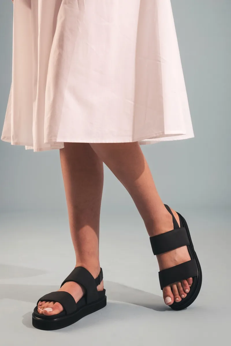 NAE NAE Damen vegan Sandalen Lau Schwarz, Schwarz, – Produktbild 2 von 2