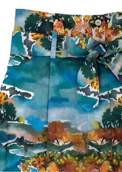 Sophia Schneider-Esleben Sophia Schneider-Esleben Paperbag Shorts Gita aus Bio Baumwolle, Mimosa (blau), – Produktbild 3 von 3