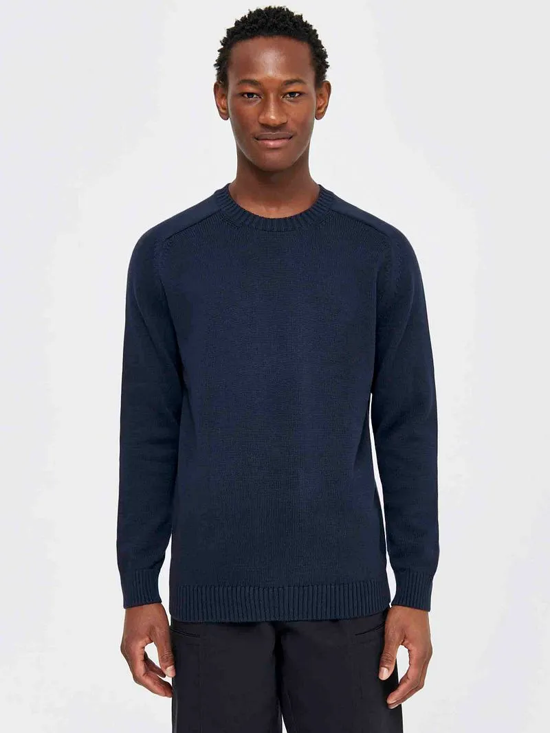 KnowledgeCotton Apparel KnowledgeCotton Apparel Pullover Navy - Größe M, Blau, – Produktbild 1 von 4