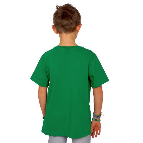 HANDGEDRUCKT HANDGEDRUCKT "T-Rex" Kinder T-Shirt reine Bio Baumwolle (kbA), Kellygreen, – Produktbild 2 von 3