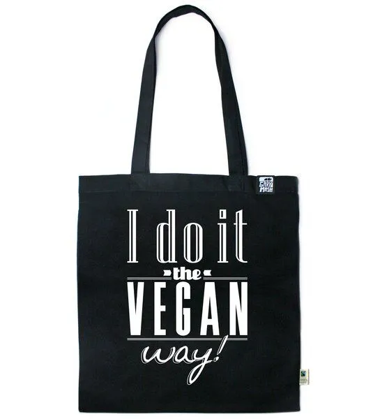 Gary Mash Gary Mash Baumwolltasche mit Veggie Vegan Spruch aus Biobaumwolle – Produktbild 4 von 8