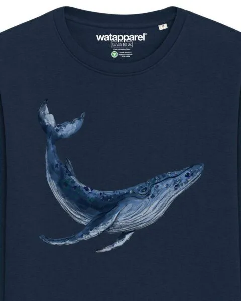 watapparel watapparel Sweatshirt Unisex Wal, French navy, – Produktbild 3 von 4