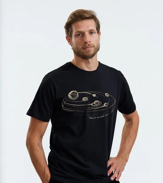 Gary Mash GARY MASH T-Shirt Atmosphere aus Bio-Baumwolle, Schwarz, – Produktbild 4 von 4