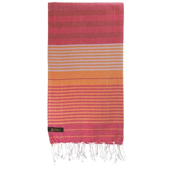 Karawan authentic Karawan authentic Fouta SUD (Peshtamal) aus Bio-Baumwolle, 100 x 200cm, Azalee, – Produktbild 4 von 4