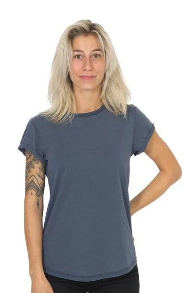 Life-Tree Life-Tree Shirt aus Biobaumwolle für Damen "Basic", Blau, – Produktbild 3 von 5