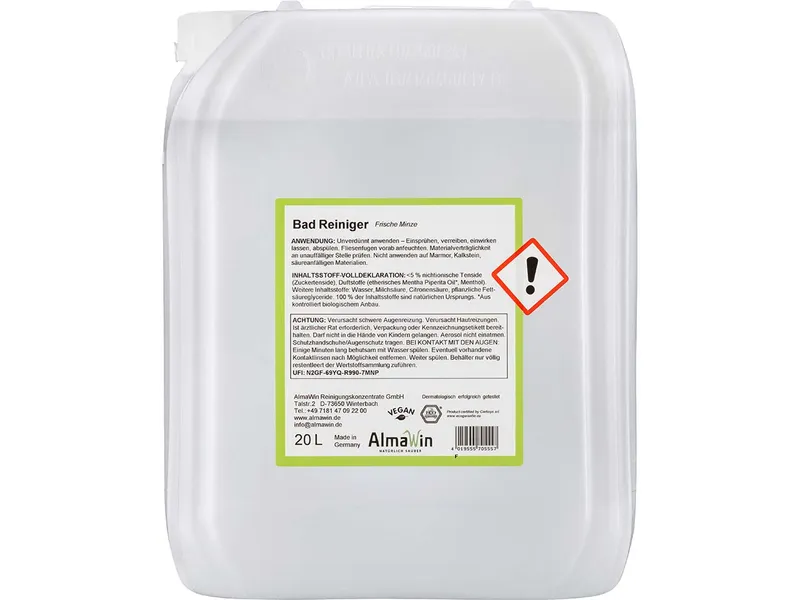 AlmaWin AlmaWin Badreiniger "Frische Minze", Kanister, 20 l – Produktbild 1 von 1
