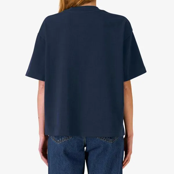 YTWOO YTWOO Heavy Weight Boxy T-Shirt, Navy, – Produktbild 3 von 4