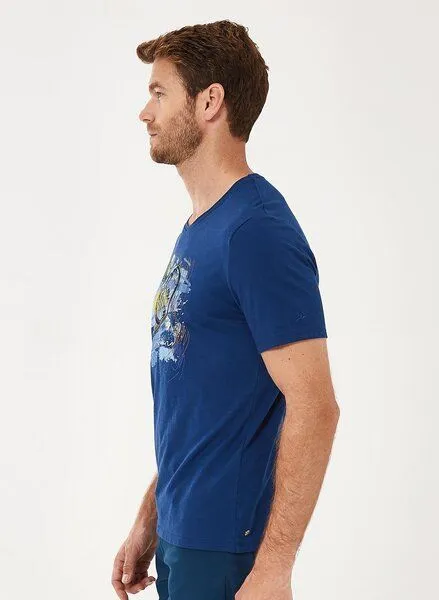 ORGANICATION ORGANICATION T-Shirt aus Bio-Baumwolle mit Print, Navy, – Produktbild 3 von 4