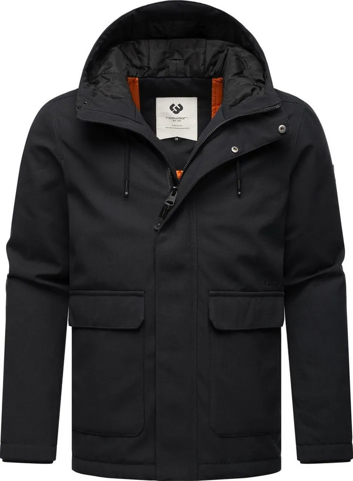 ragwear ragwear Winterjacke Mr Them stylische Herren Outdoorjacke mit großer Kapuze, Schwarz, – Produktbild 2 von 4