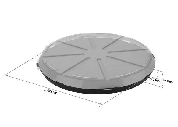 REuse REuse Pizzabox Verpackung - Essensbehälter, Schwarz transparent, – Produktbild 4 von 4