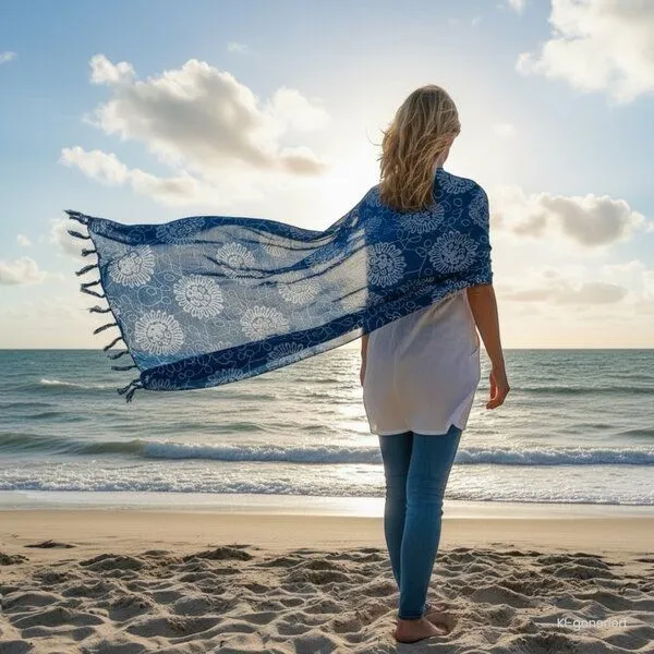 Der Lindwurm Der Lindwurm Sarong- Seilblume, Blau, – Produktbild 3 von 3