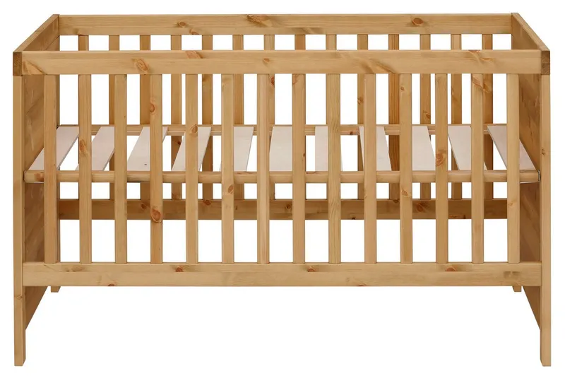 OTTO home Babybett Indra, Schlupfsprossen, 4-fach verstellbare Liegehöhe, FSC® zertifiziertes Massivholz, Landhausstil mit tollen Details, Beige, – Produktbild 5 von 5