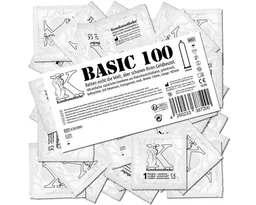Kondomotheke Kondome BASIC (feuchte Kondome ohne Extras, für jede Stellung) Beutel mit, 100 St., feuchte Kondome -, die preiswerten Kondome zum Super-Sparpreis – Produktbild 1 von 1