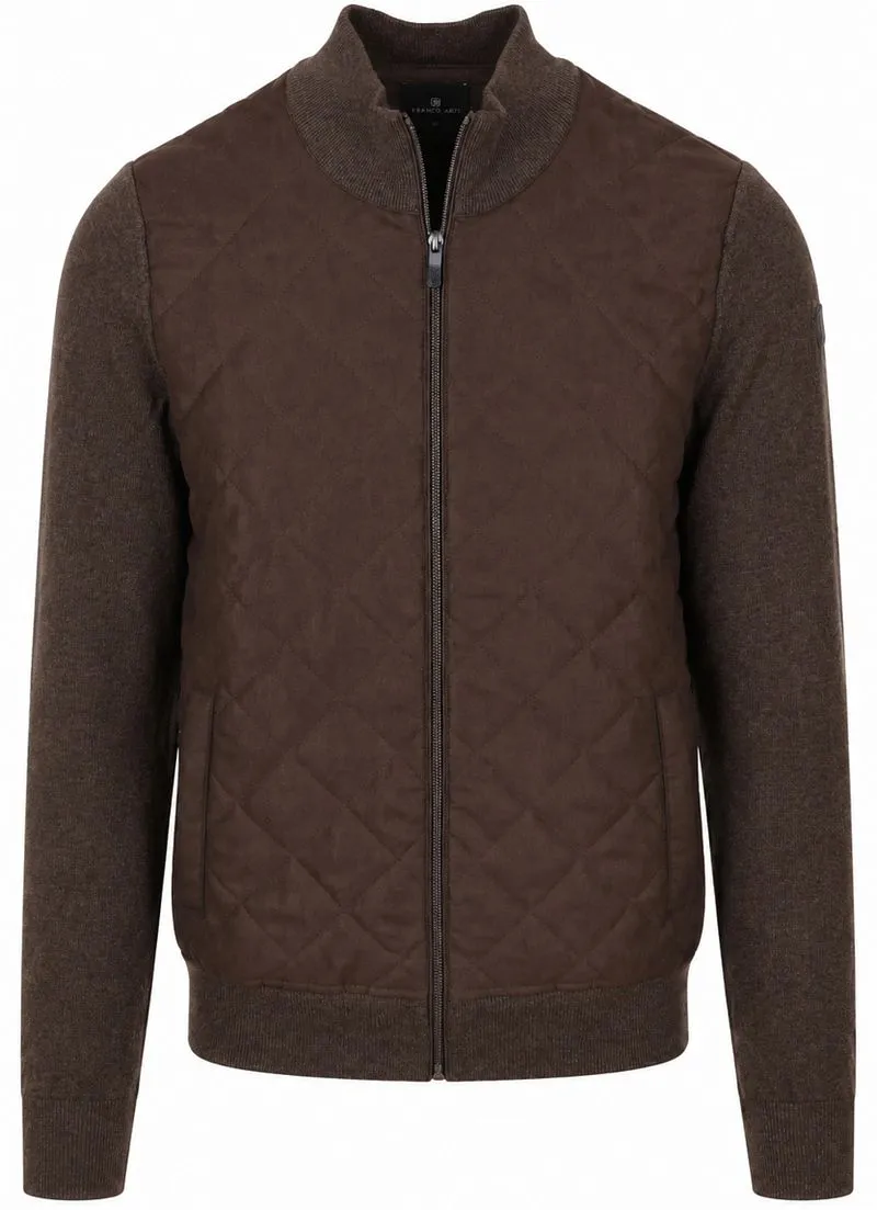 State of Art State Of Art Strickjacke Hybrid Braun - Größe 3XL, Grau, – Produktbild 1 von 5