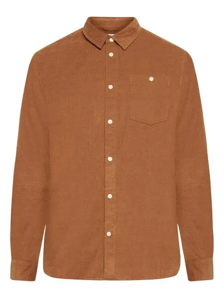 KnowledgeCotton Apparel KnowledgeCotton Apparel Cordhemd - Regular fit corduroy shirt - aus Bio-Baumwolle, Dachshund (braun), – Produktbild 4 von 4