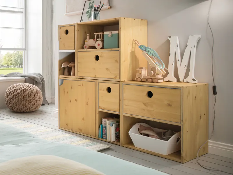 allnatura allnatura Schublade mit Griffmulde "Pico" - Schnäppchen 2127-03323 | kleine Schublade mit Griffmulde | gelaugt/geölt, Natur, – Produktbild 2 von 2