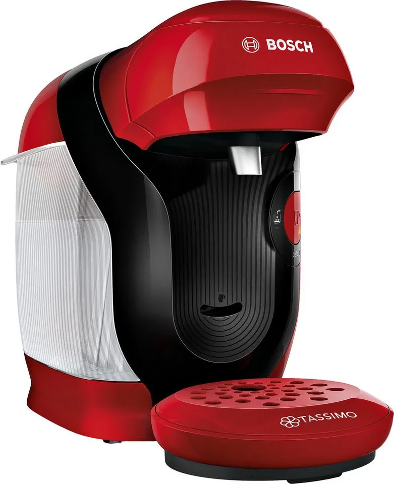 Tassimo Tassimo Kapselmaschine style friendly TAS113E, über 70 Getränke, platzsparend, geeignet für alle Tassen, Wassertank 0,7 L, Rot, – Produktbild 2 von 5