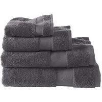 hessnatur hessnatur Frottier Handtuch aus reiner Bio-Baumwolle, Anthrazit, – Produktbild 2 von 3