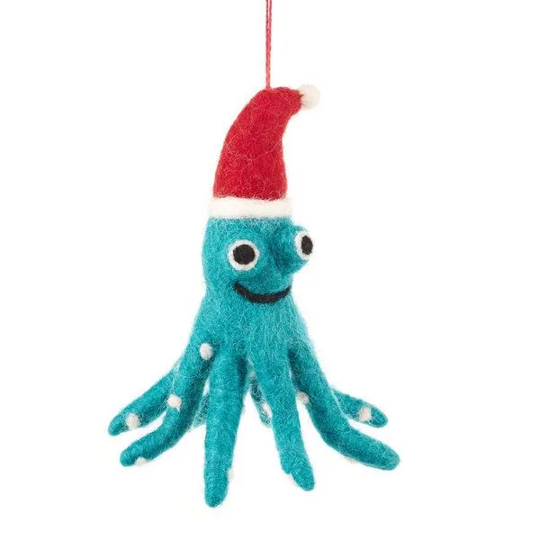 Felt So Good felt so good Oktopus Weihnachtsanhänger aus Filz – Produktbild 1 von 1