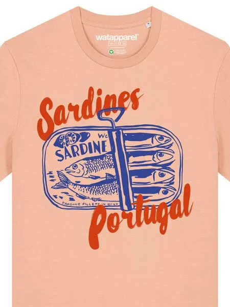 watapparel watapparel T-Shirt Unisex Sardines Portugal, Fraiche peche, – Produktbild 3 von 4