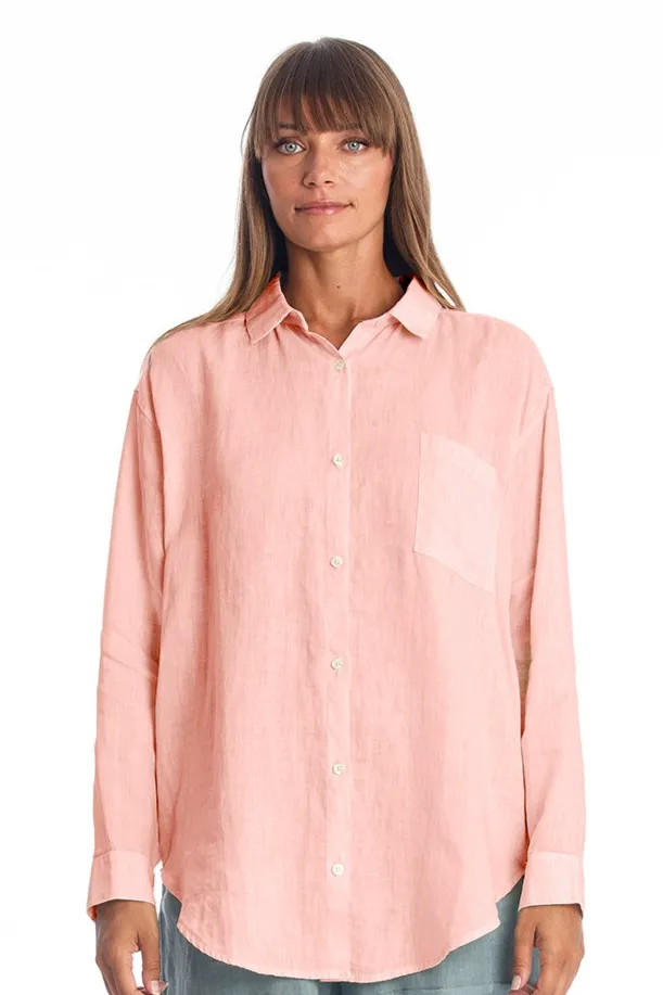 RAVENS VIEW IBIZA RAVENS VIEW IBIZA Damen vegan Shirt Monet Pink Panther, Pfirsich, – Produktbild 1 von 1