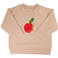 MelaDi Meladi Kinder Baby - Sweater aus Biobaumwolle - Apfel auf Creme Latte, Mokka, – Produktbild 1 von 1