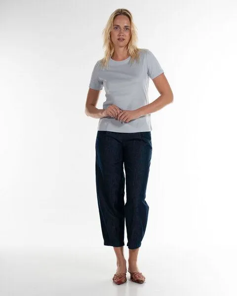 Alma & Lovis Alma & Lovis Royal Jersey Shirt aus feinster Organic Cotton | Single T, Stoneblue (hellblau), – Produktbild 2 von 4