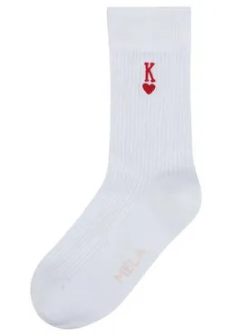 MELA Gerippte Socken Stickerei 1er Pack | von MELA | Fairtrade & GOTS zertifiziert – Produktbild 1 von 1