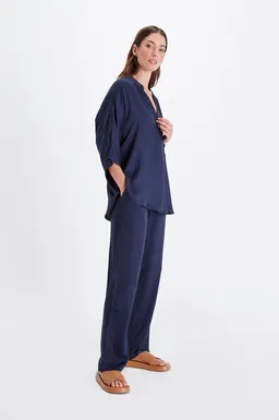 Neu Nomads Neu Nomads Damen vegan Bluse Kerala Mitternacht – Produktbild 1 von 1