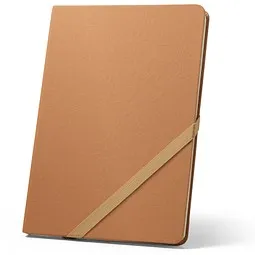 hi!dea™ HUXLEY. A5-Notizblock mit Hardcover, hergestellt aus wasserfestem Papier, Hellbraun – Produktbild 1 von 1
