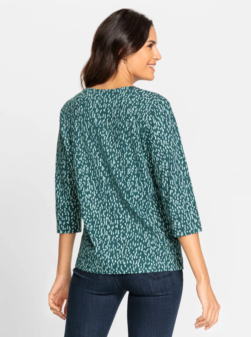Witt Print-Shirt petrol-bedruckt, Petrol-bedruckt, – Produktbild 1 von 2