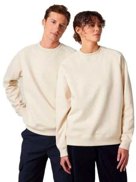 YTWOO YTWOO Klassisches Unisex Raglan Sweatshirt mit Relaxed Fit aus 100% Biobaumwolle, Natural, – Produktbild 2 von 3