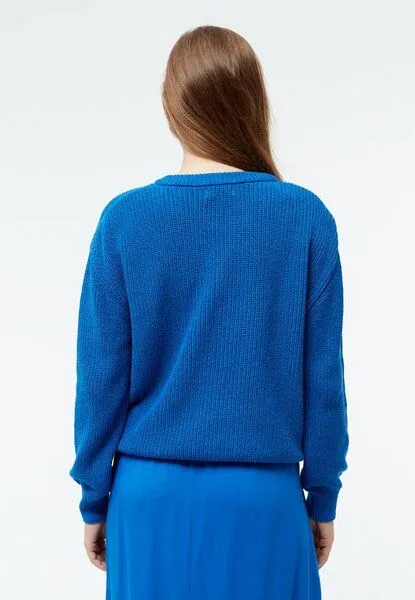 Givn Berlin Givn Berlin Strickpullover GBARIA loose Fit aus Bio-Baumwolle, Electric blue, – Produktbild 3 von 4