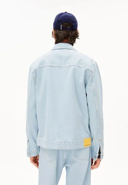 ARMEDANGELS ARMEDANGELS HARRINGTON DENIM Herren Overshirt aus recyceltem Baumwoll Mix, Ice blue, – Produktbild 2 von 4