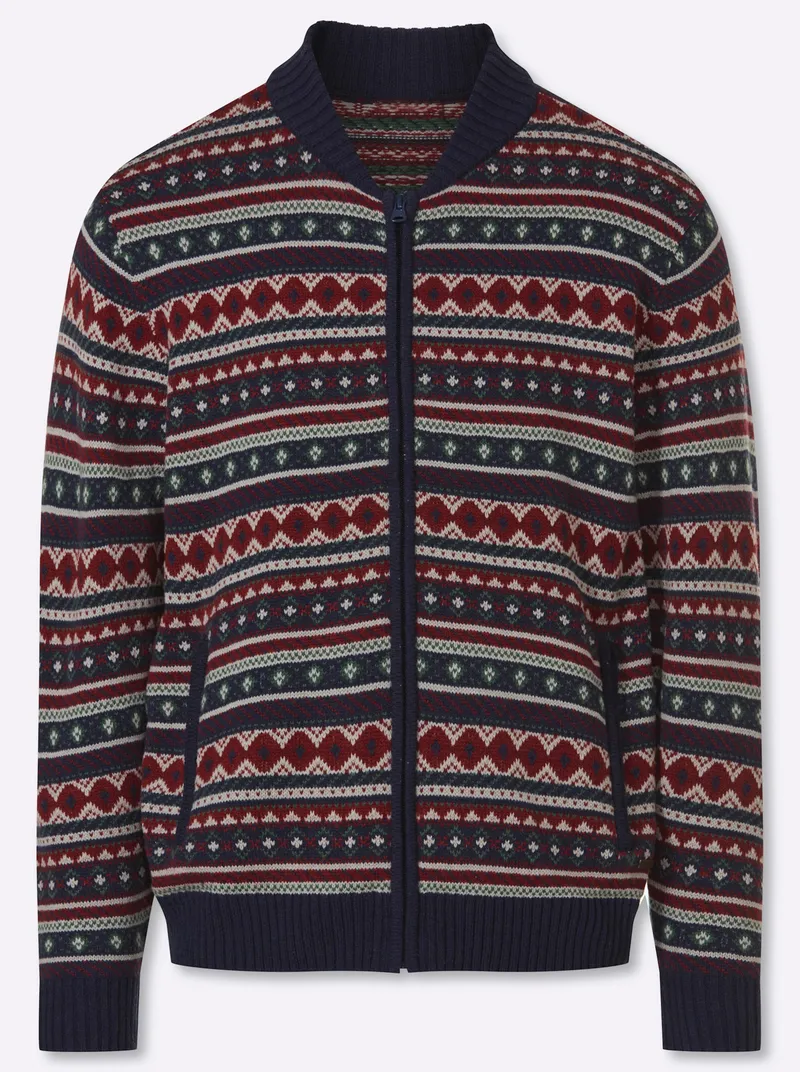 marco donati Strickjacke marine-gemustert, Marine-gemustert, – Produktbild 1 von 2