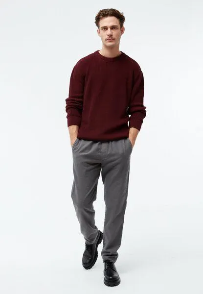 Givn Berlin Givn Berlin Flanellhose GBERIC aus Bio-Baumwolle mit Gummibund, Medium grey, – Produktbild 1 von 4