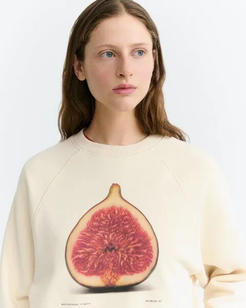 thinking mu thinking mu Bonnie Sweater, Figa, Beige, – Produktbild 4 von 4