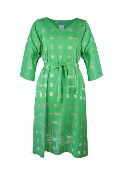 Sophia Schneider-Esleben Sophia Schneider-Esleben Kleid Yoko - Damenkleid aus Bio-Baumwolle, Chip grün, – Produktbild 1 von 4