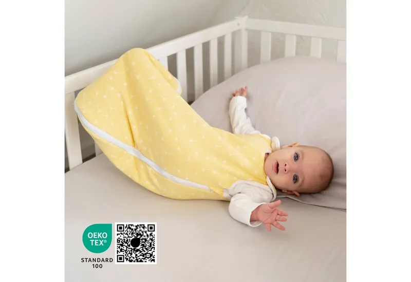 Ehrenkind Babyschlafsack Sommer, Rund, Bio-Baumwolle (Standard by OEKO-TEX, 100% Bio-Baumwolle, Sommerschlafsack, 1.0 TOG), Schlafsack Baby, Baby Schlafsack, Grau, – Produktbild 2 von 5
