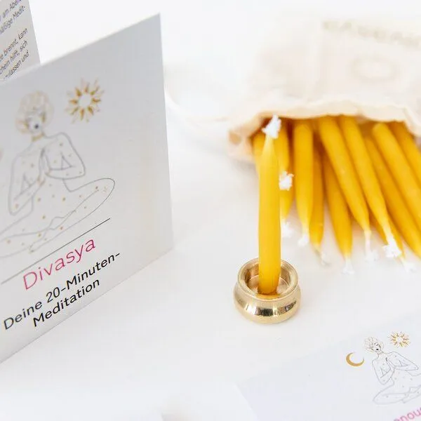 Divasya Divasya Geschenkset | 20-Minuten-Kerzen für Meditation & Achtsamkeit | I am enough & worthy – Produktbild 4 von 4