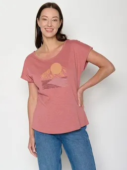 GreenBomb GREENBOMB Mountain Scenery Cool - Lässiges T-Shirt aus Bio-Baumwolle / hochwertiger Print / GOTS / Fair & Vegan – Produktbild 1 von 1