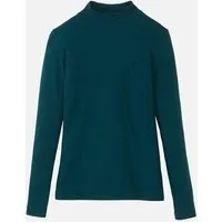 recolution Damen Rib Longsleeve aus Lenzing ECOVERO Mix - CRASSULA - recolution, Deep lake blue (blau), – Produktbild 1 von 1
