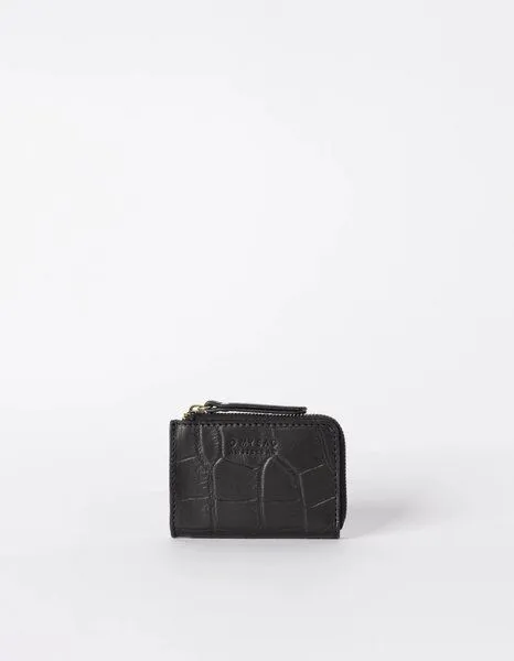 O MY BAG O MY BAG Münzgeldbörse - COCO Coin Purse, Black croco, – Produktbild 1 von 3