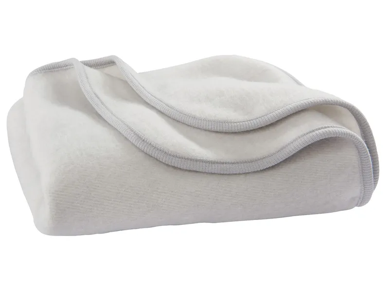 Cosilana Cosilana Babydecke Wolle-Baumwolle Fleece Maße 75 x 100 cm, Grau, – Produktbild 1 von 1