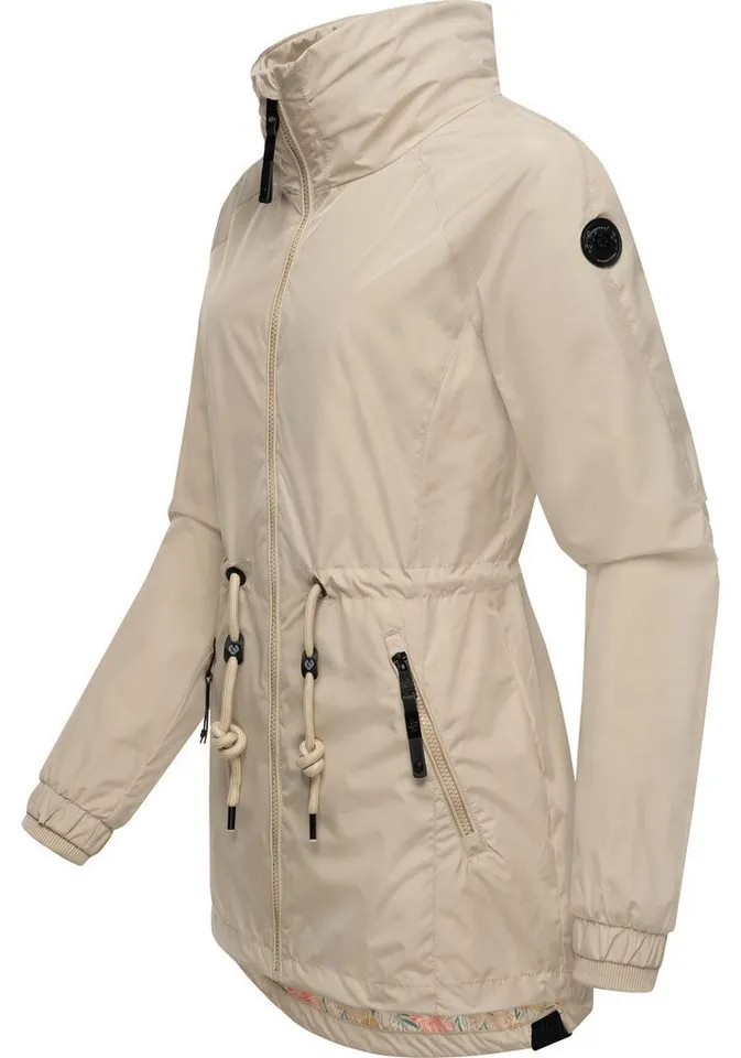ragwear ragwear Outdoorjacke Tacy wasserdichte Damen Übergangsjacke mit hohem Kragen, Braun, – Produktbild 3 von 5
