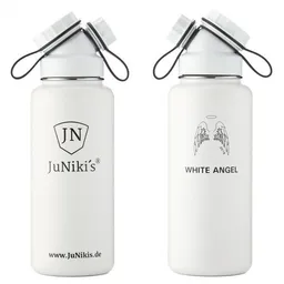 JN JuNiki's JN JuNiki's Exklusive JuNiki´s Trinkflasche XL aus Edelstahl Vakuum-isoliert 1L/32oz – limitierte Sonderedition „White Angel“ – Produktbild 1 von 1