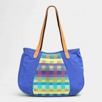 Dragolina Dragolina Schultertasche/ Shopper Bente mit Webstoff der Pwo Karen, Azurblau, – Produktbild 1 von 1
