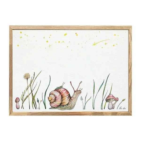 LIGARTI Kunstdruck »Sternengucker (Grashüpfer & Schnecke)« von LIGARTI | A4, A3 oder A2 | Wandbild | Poster | Kunst – Produktbild 1 von 3
