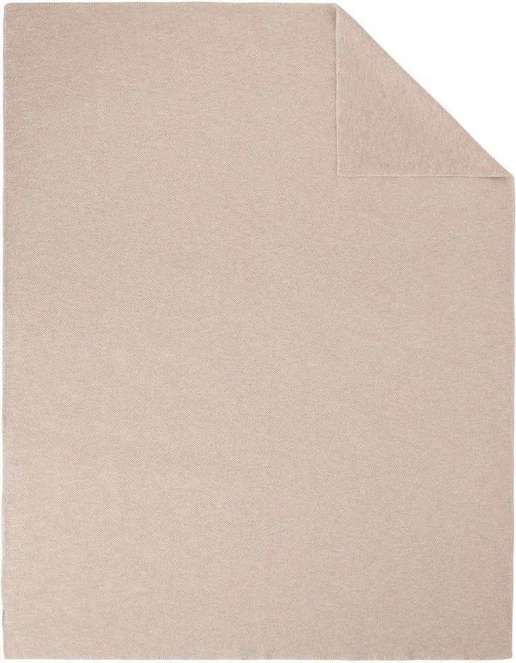 IBENA Wohndecke Charlotte mit GOTS, IBENA, mit gewebter Struktur, Beige, – Produktbild 3 von 5